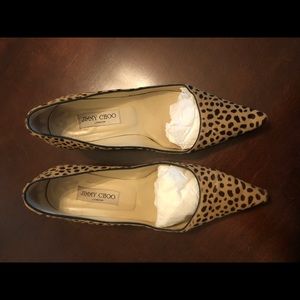 Jimmy Choo animal print kitten heels